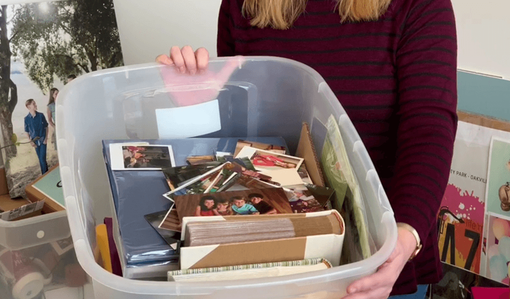 Preserving Your Family Memories - Use a deep plastic bin to protect against water damage